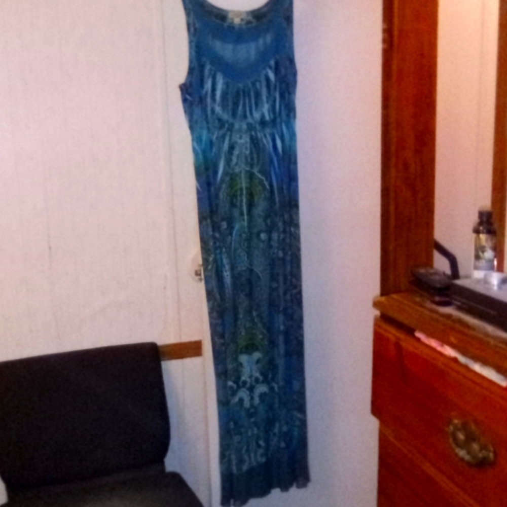 One world blue maxi dress sizeL